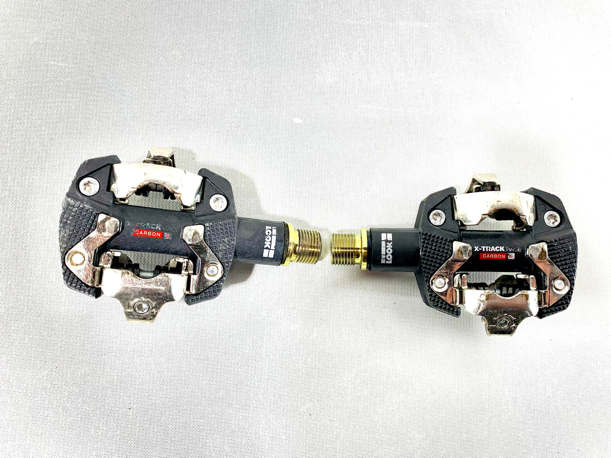 Look X-Track Race Titanium and Carbon Clipless MTB Pedals 9/16 Spindle(Preowned)