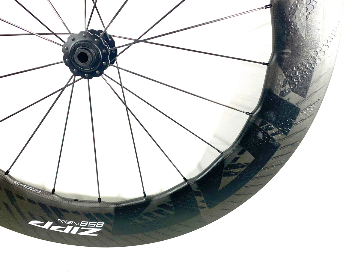 ZIPP 858 NSW Front Disc Carbon Wheel Tubeless Center Lock Disc 700c Hookless