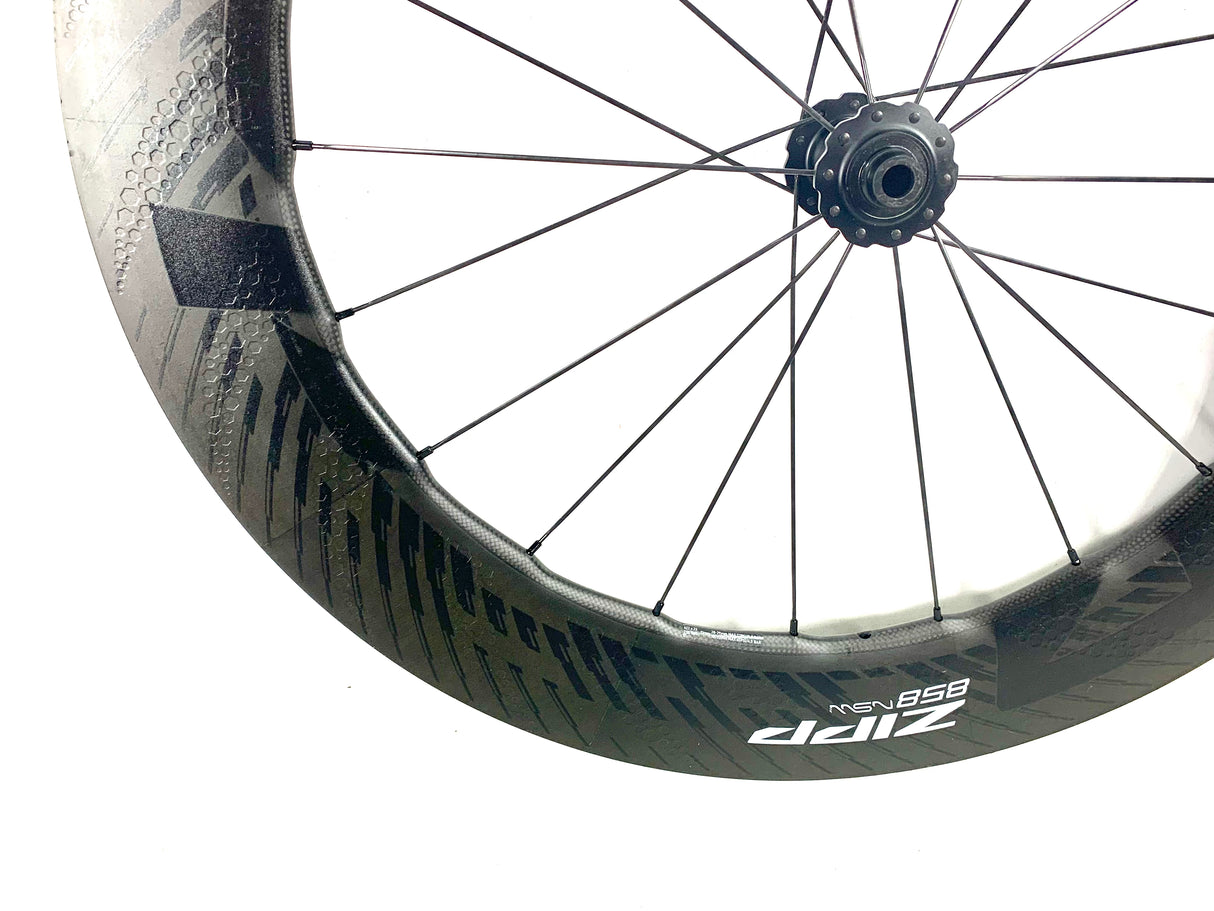 ZIPP 858 NSW Front Disc Carbon Wheel Tubeless Center Lock Disc 700c Hookless