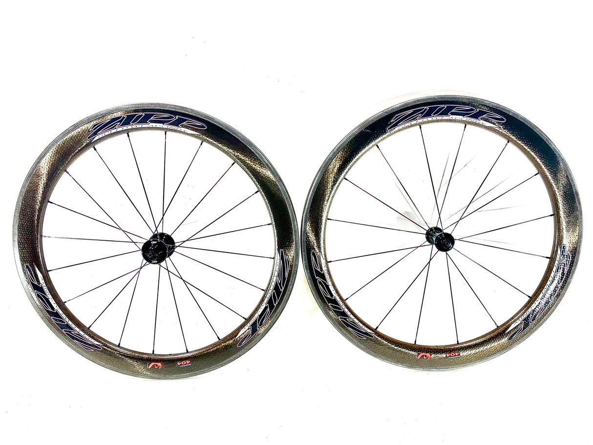 Zipp 404 Firecrest Carbon Clincher Wheelset Rim Brake Shimano/SRAM 10/11 Speed (Preowned)