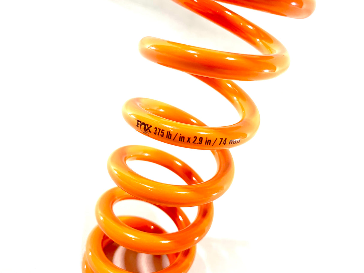 FOX SLS Coil Rear Shock Spring - 375 lb. x 2.9" / 74mm Stroke, Orange