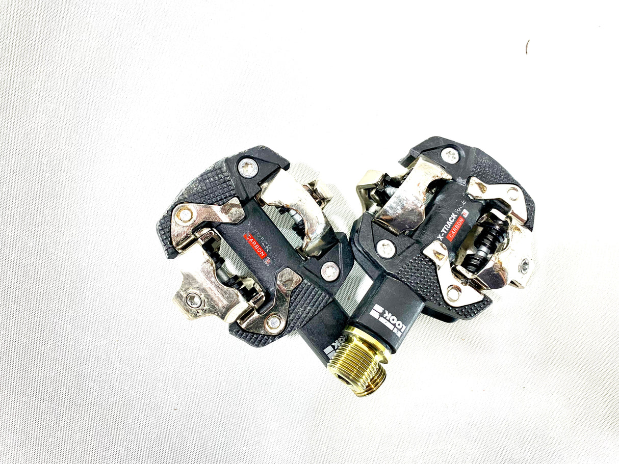 Look X-Track Race Titanium and Carbon Clipless MTB Pedals 9/16 Spindle(Preowned)