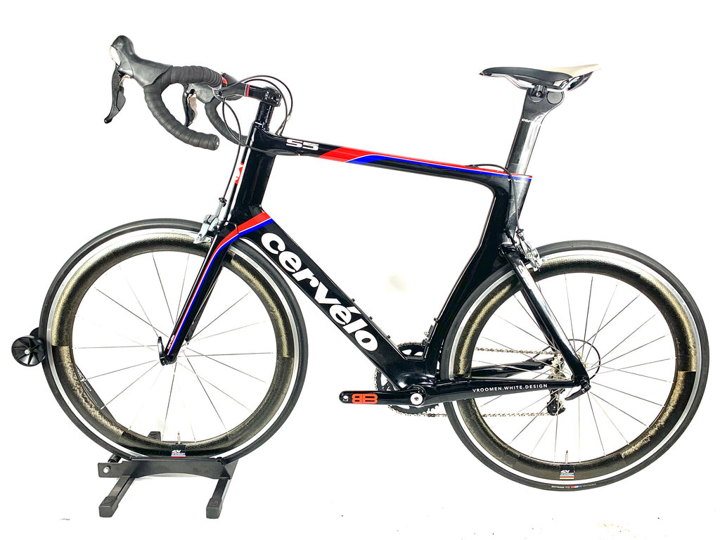 2012 Cervelo S5 Team Ultegra 10 Speed Zipp 404 Carbon Wheels Size 