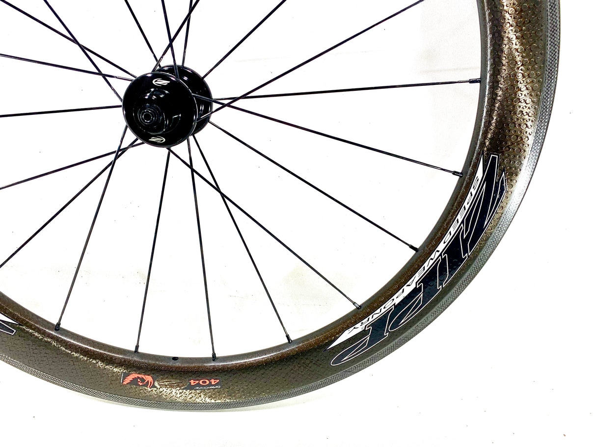 Zipp 404 Firecrest Carbon Clincher Wheelset Rim Brake Shimano/SRAM 10/11 Speed (Preowned)