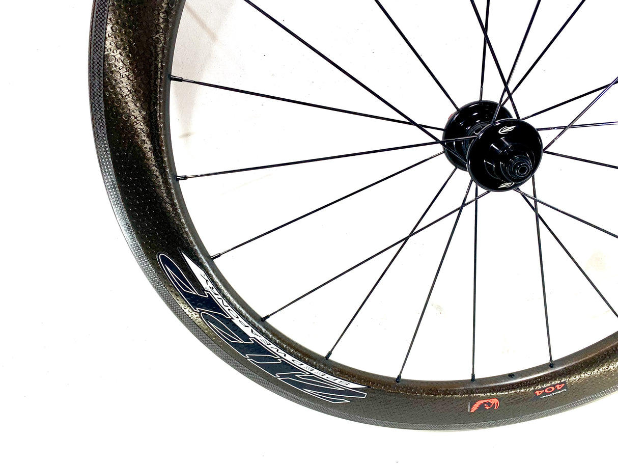 Zipp 404 Firecrest Carbon Clincher Wheelset Rim Brake Shimano/SRAM 10/11 Speed (Preowned)