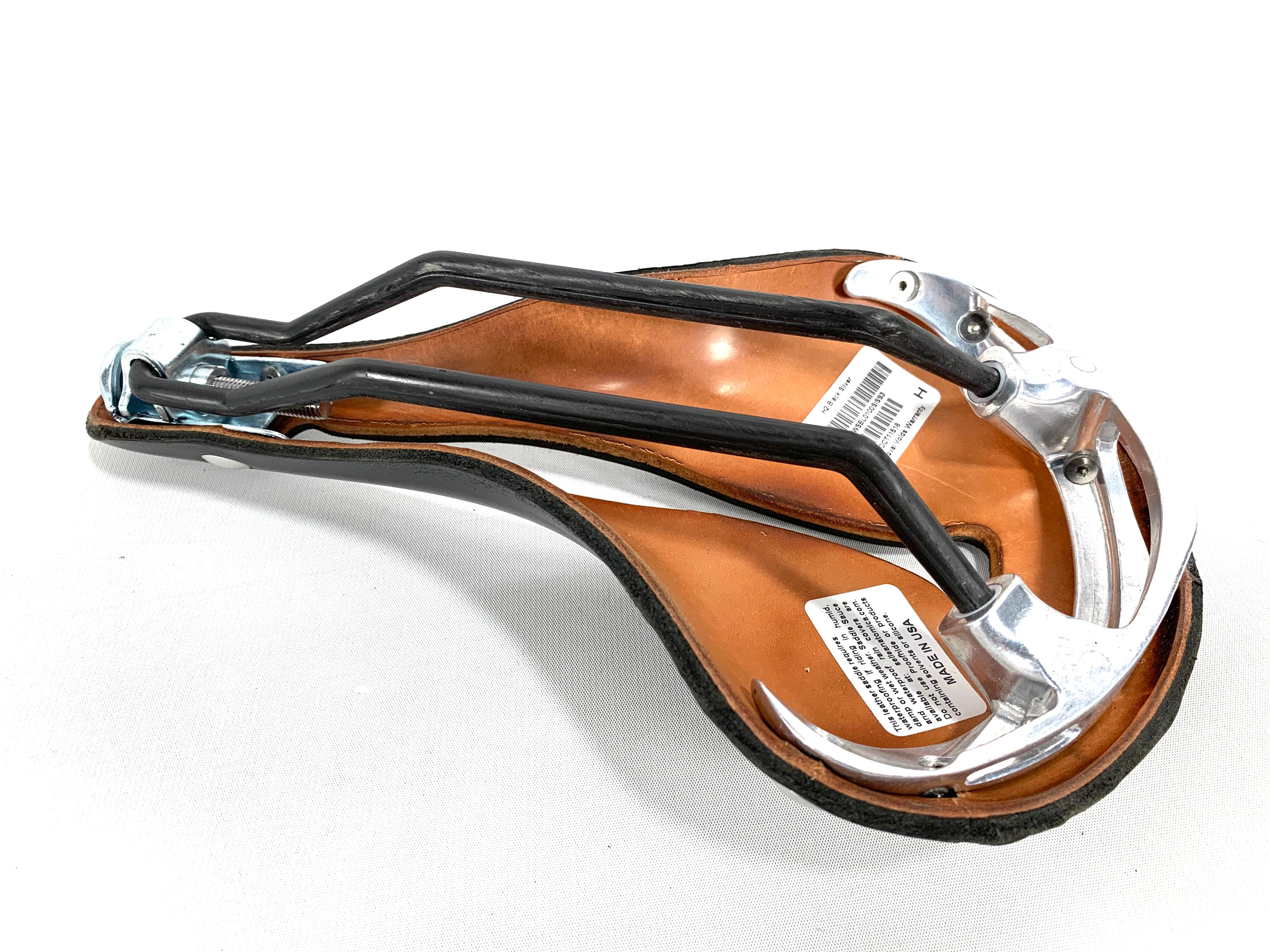 Selle Anatomica H2 Black Leather Saddle w/ Carbon Rail